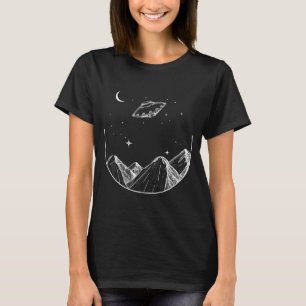 Camiseta Cielo Nocturno Montañoso OVNI