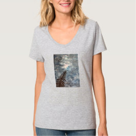 Camiseta Cielo nocturno pacífico en el bosque con estrellas
