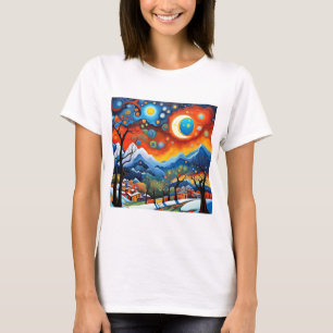 Camiseta Cielo nocturno sobre las montañas 2