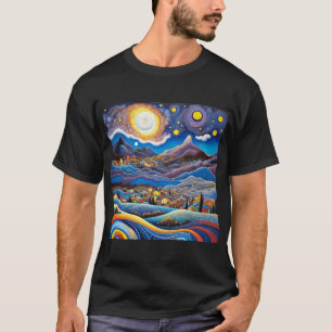 Camiseta Cielo nocturno sobre las montañas 3