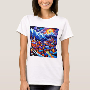 Camiseta Cielo nocturno sobre las montañas 4