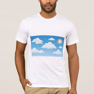 Camiseta Cielo y Nubes Mantén el Lado Soleado