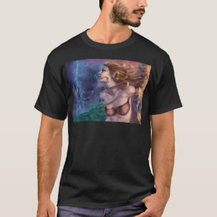 Camiseta Cielos De Fuego - Mujer Guerrera Con Dragón