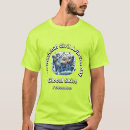 Camiseta Cielos globales. Día Internacional de la Aviación