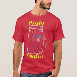 Camiseta Cielos nocturnos y luciérnagas con Mason Jar Campi
