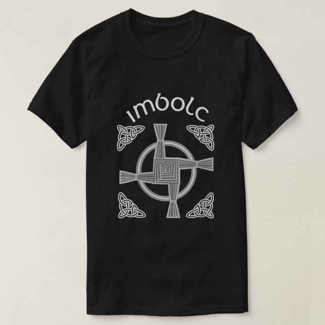Camiseta Ciéltico Imbolico de St Brigids cruza Cristo gaéli (Diseño del anverso)