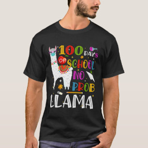 Camiseta Cien Días De Escuela No Prob Llama Llama Usando Ma