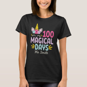 Camiseta Cien días de escuela  Profesora de Unicorn persona