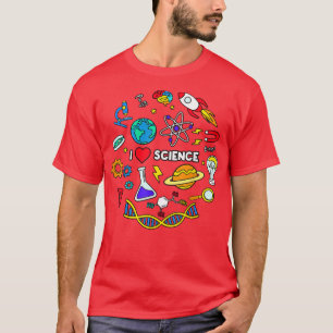 Camiseta Ciencia, amante de la ciencia, amo la ciencia