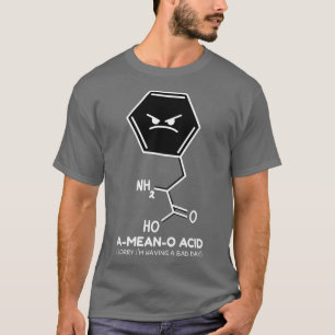 Camiseta Ciencia Chistes A-Mean-O Ciencia Ácida Lover Geek 