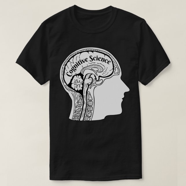 Camiseta Ciencia cognitiva Brain Skull Anatomía Dark Academ (Diseño del anverso)