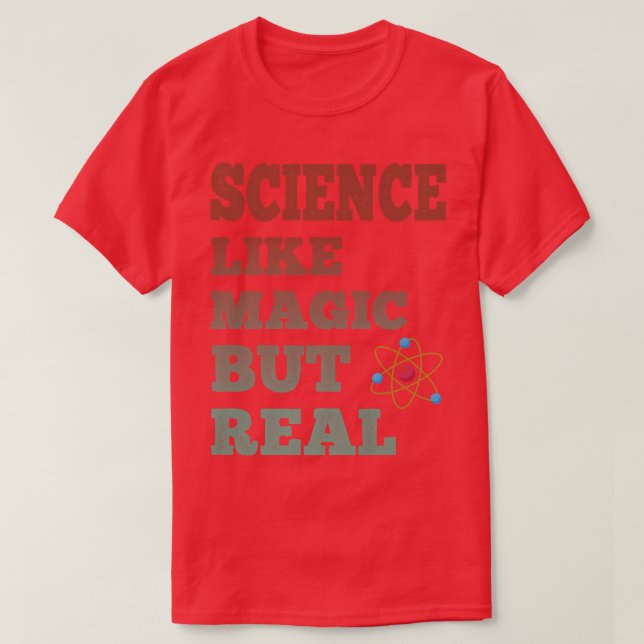 Camiseta Ciencia Como La Magia Pero El Maestro De Ciencia D (Diseño del anverso)
