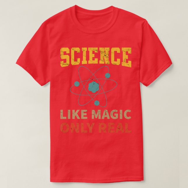 Camiseta Ciencia como Magic Only Real - Funny Átomo Premium (Diseño del anverso)