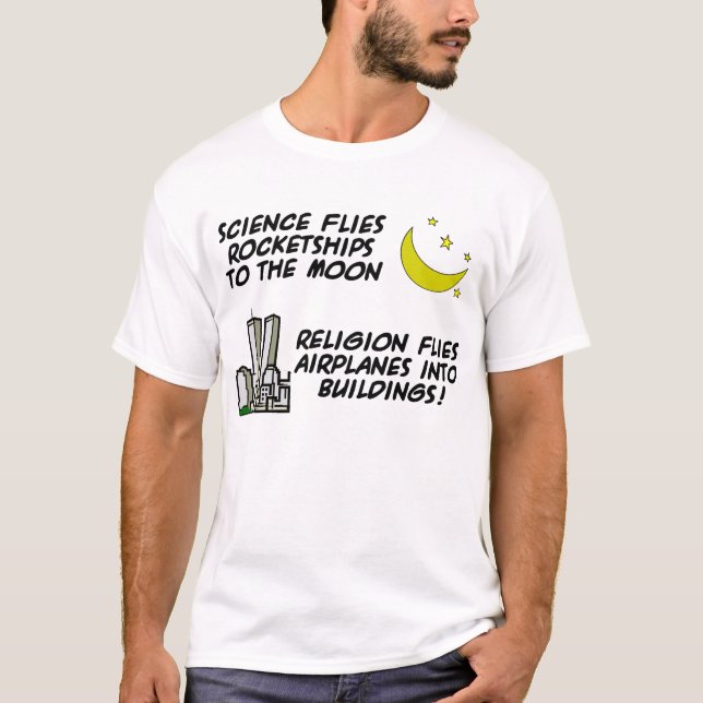 Camiseta Ciencia contra la religión (Anverso)