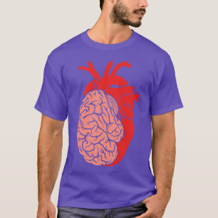 Camiseta Ciencia de anatomía de órganos de medio corazón