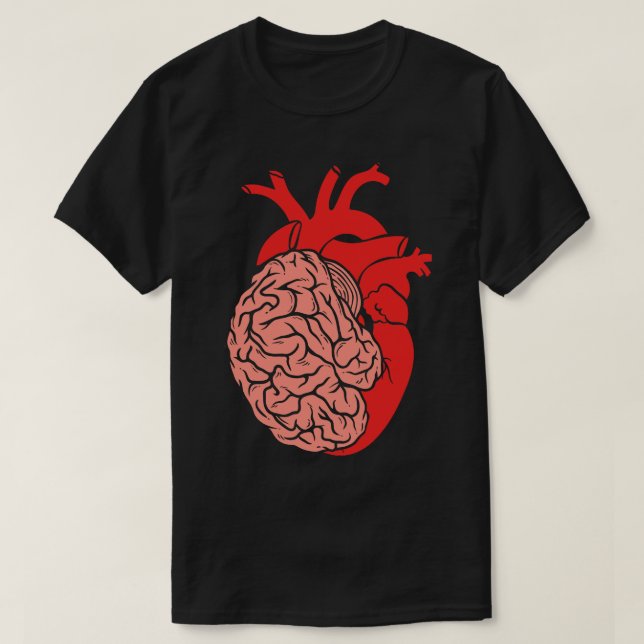 Camiseta Ciencia de anatomía de órganos de medio corazón (Diseño del anverso)