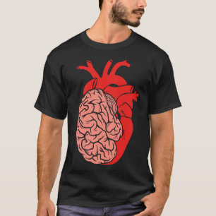 Camiseta Ciencia de anatomía de órganos de medio corazón