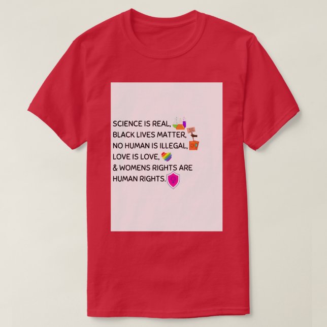 Camiseta Ciencia de Arte Progresista BLM Feminismo LGBT (Diseño del anverso)