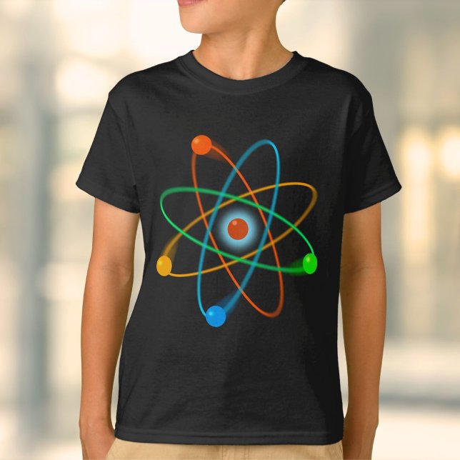 Camiseta Ciencia de estructura atómica (Colorful Atomic Structure Cool Science T-Shirt)