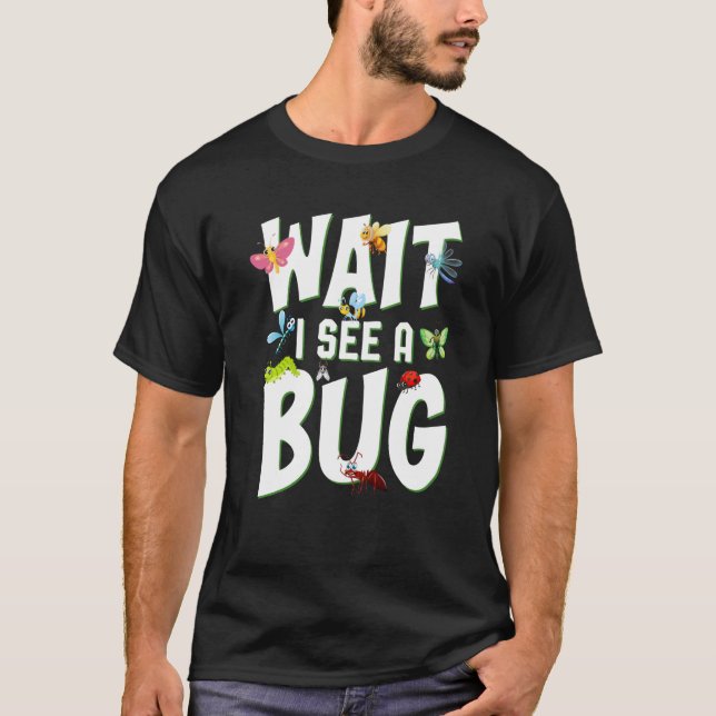 Camiseta Ciencia de insectos de error Esperen veo un error  (Anverso)