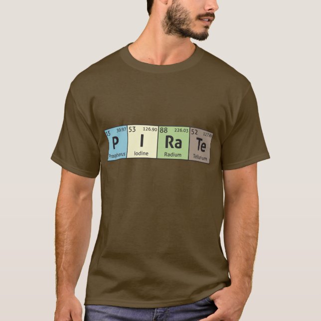 Camiseta Ciencia de la comedia del "pirata" (Anverso)