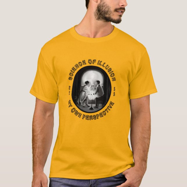 Camiseta Ciencia de la ilusión Tee de perspectiva de la par (Anverso)