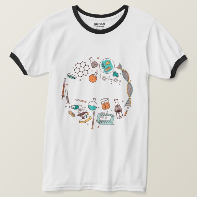 Camiseta Ciencia de marionetas - Química (Anverso del diseño)