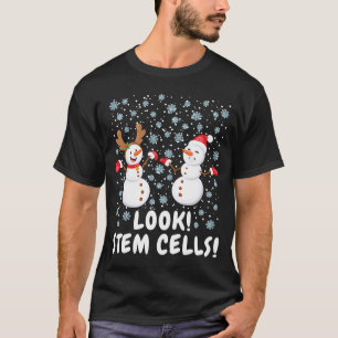 Camiseta Ciencia de Navidades de Snowman con células madre