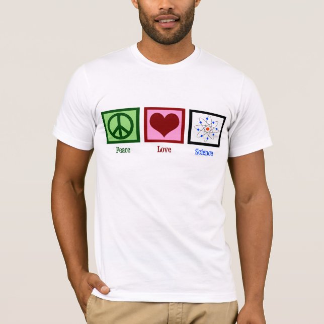 Camiseta Ciencia del amor de la paz (Anverso)