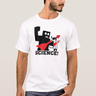 Camiseta ¡Ciencia del ~ del robot del rock-and-roll!