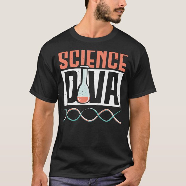 Camiseta Ciencia Diva Stem Squad Biología Steminist (Anverso)