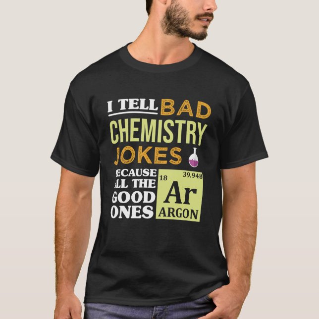Camiseta Ciencia divertida Argón Chistes periódicos de quím (Anverso)