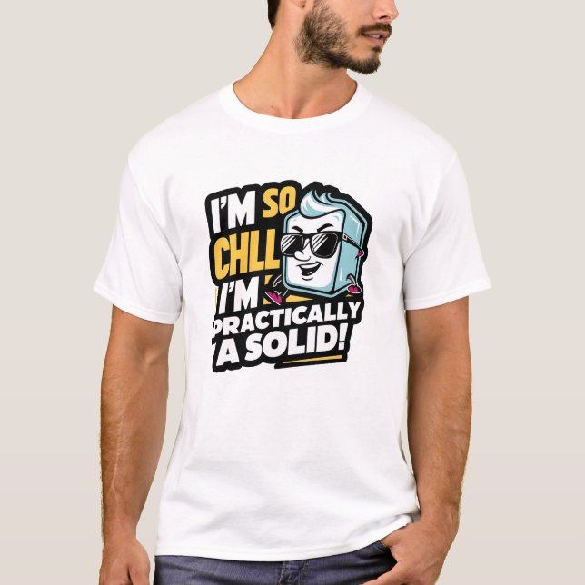 Camiseta Ciencia Divertida - Hielo Relajado (Anverso)