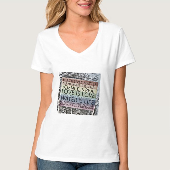 Camiseta Ciencia en T-Shrt real/de Jefferson de las mujeres (Anverso)