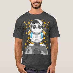 Camiseta Ciencia espacial astronauta linda panda animal