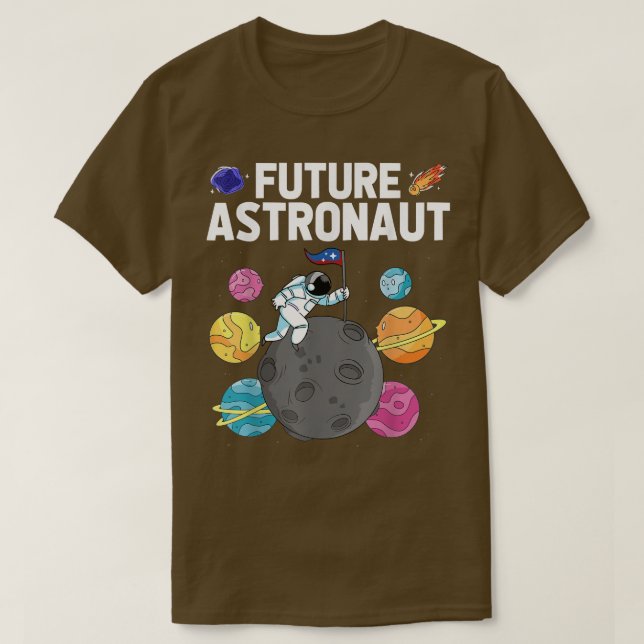 Camiseta Ciencia Espacial Galaxy Moon Landing Planets Futur (Diseño del anverso)
