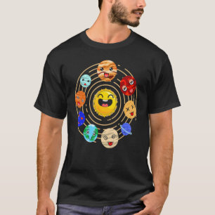 Camiseta Ciencia espacial Planetas Cute Astronomía del Univ