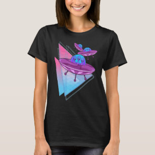 Camiseta Ciencia extraterritorial Ficción Alien Vaporwave U