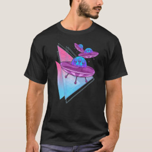 Camiseta Ciencia extraterritorial Ficción Alien Vaporwave U
