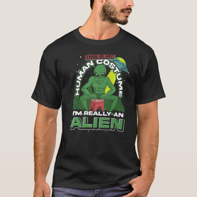 Camiseta Ciencia Ficción Alien Believer Costume Fiesta Ufo (Anverso)