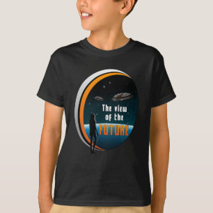 Camiseta Ciencia Ficción Ufo Espacio Alien Sci-Fi Funny Gif