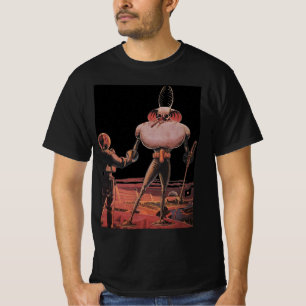 Camiseta Ciencia Ficción Vintage Astronauta Agita Mano Alie