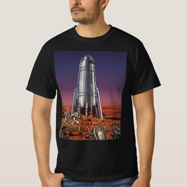 Camiseta Ciencia ficción vintage, astronautas extranjeros e (Anverso)