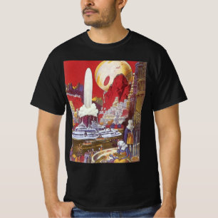 Camiseta Ciencia ficción vintage, la ciudad perdida de Atlá