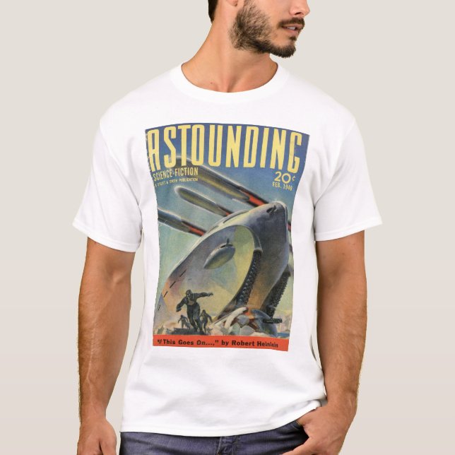 Camiseta Ciencia Fiction_ arte asombroso del _Pulp de (Anverso)