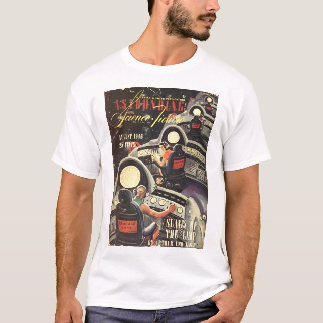 Camiseta Ciencia Fiction_ arte asombroso del _Pulp de (Anverso)