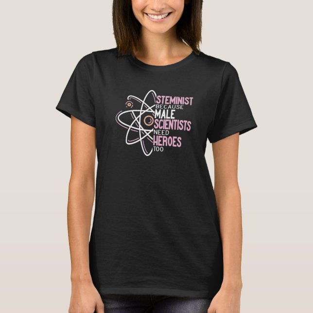 Camiseta ciencia linda para las mujeres Científicas talinis (Anverso)