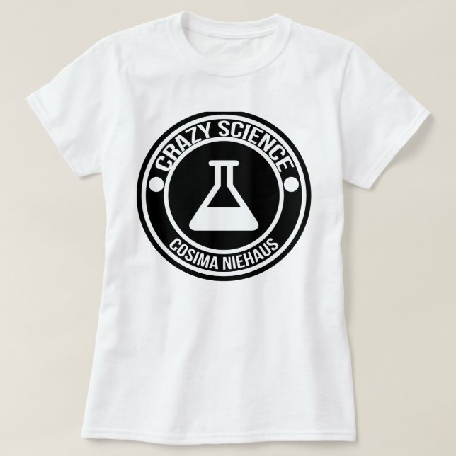 Camiseta Ciencia loca (Diseño del anverso)