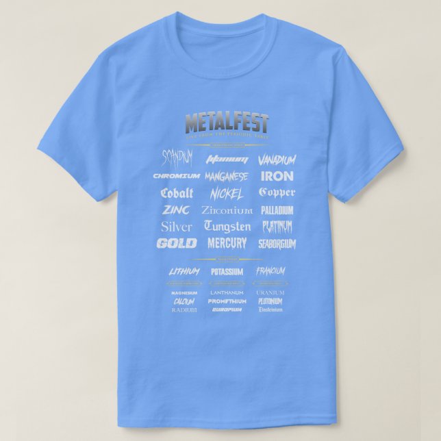 Camiseta Ciencia metalizado para el festival (Diseño del anverso)