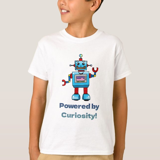 Camiseta ciencia para niños - robot (Anverso)